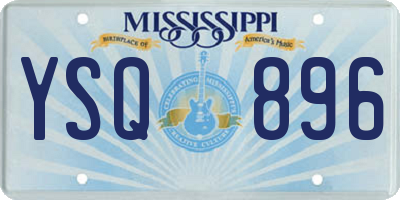 MS license plate YSQ896