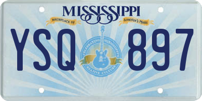 MS license plate YSQ897