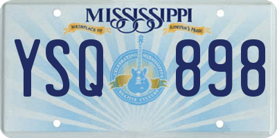 MS license plate YSQ898