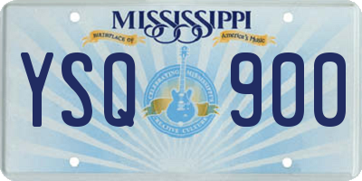 MS license plate YSQ900