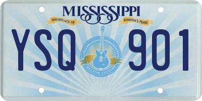 MS license plate YSQ901