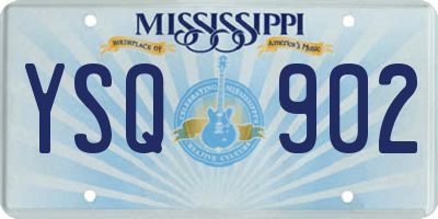 MS license plate YSQ902