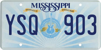 MS license plate YSQ903