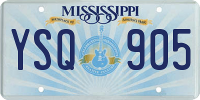 MS license plate YSQ905