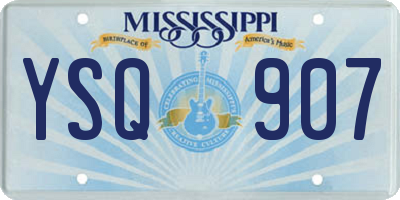 MS license plate YSQ907