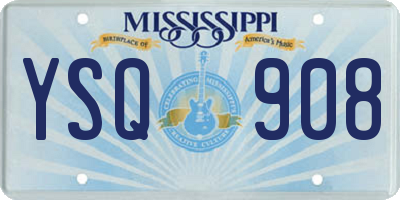 MS license plate YSQ908
