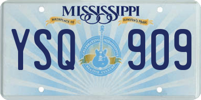 MS license plate YSQ909