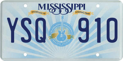 MS license plate YSQ910