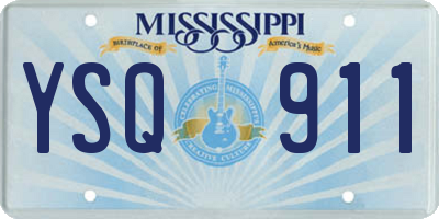 MS license plate YSQ911