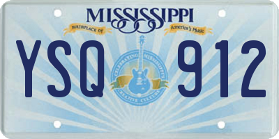 MS license plate YSQ912