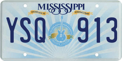 MS license plate YSQ913