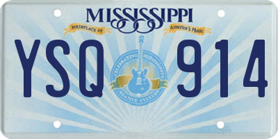 MS license plate YSQ914
