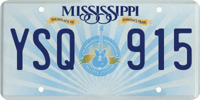 MS license plate YSQ915