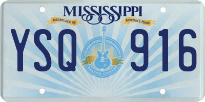 MS license plate YSQ916