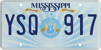 MS license plate YSQ917