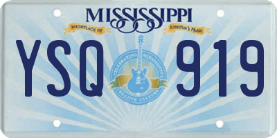 MS license plate YSQ919