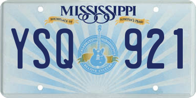 MS license plate YSQ921