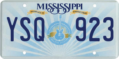 MS license plate YSQ923
