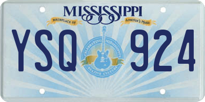 MS license plate YSQ924