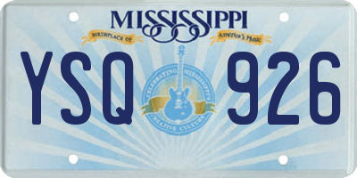 MS license plate YSQ926