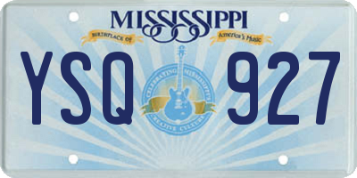 MS license plate YSQ927