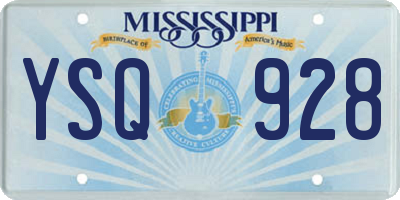 MS license plate YSQ928