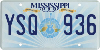 MS license plate YSQ936