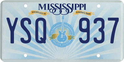 MS license plate YSQ937
