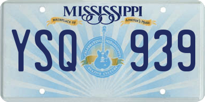 MS license plate YSQ939
