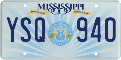 MS license plate YSQ940