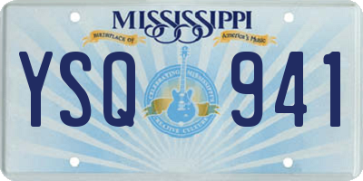 MS license plate YSQ941