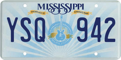 MS license plate YSQ942