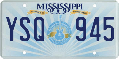 MS license plate YSQ945