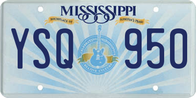 MS license plate YSQ950