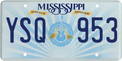 MS license plate YSQ953