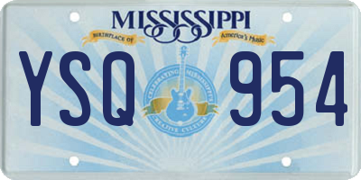 MS license plate YSQ954