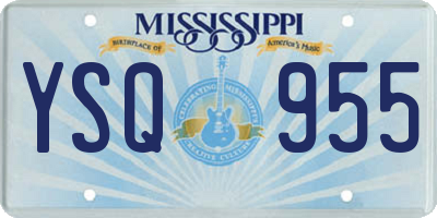 MS license plate YSQ955