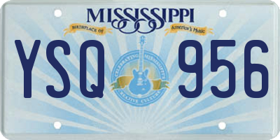 MS license plate YSQ956