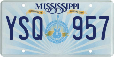 MS license plate YSQ957