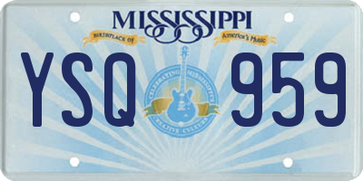 MS license plate YSQ959