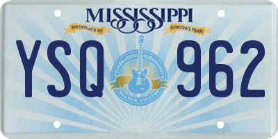 MS license plate YSQ962