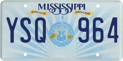 MS license plate YSQ964