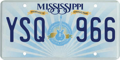 MS license plate YSQ966
