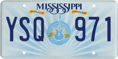 MS license plate YSQ971