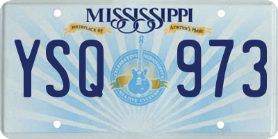 MS license plate YSQ973