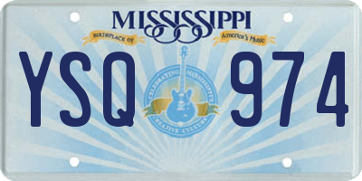 MS license plate YSQ974
