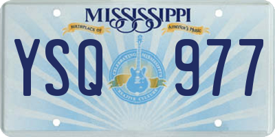MS license plate YSQ977