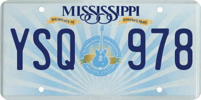 MS license plate YSQ978