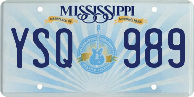 MS license plate YSQ989