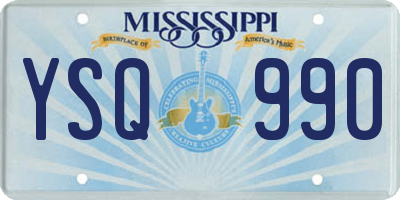 MS license plate YSQ990